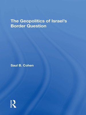 cover image of The Geopolitics of Israel's Border Question